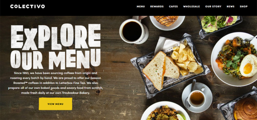 cafe website design