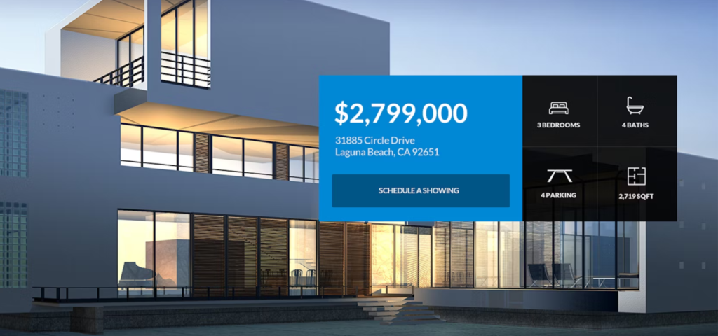 custom real estate website design