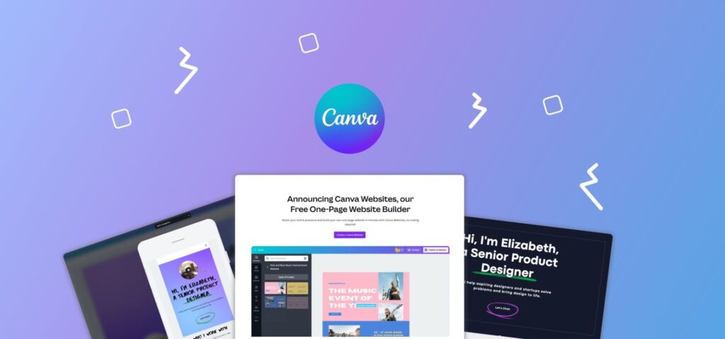 website creation with canva