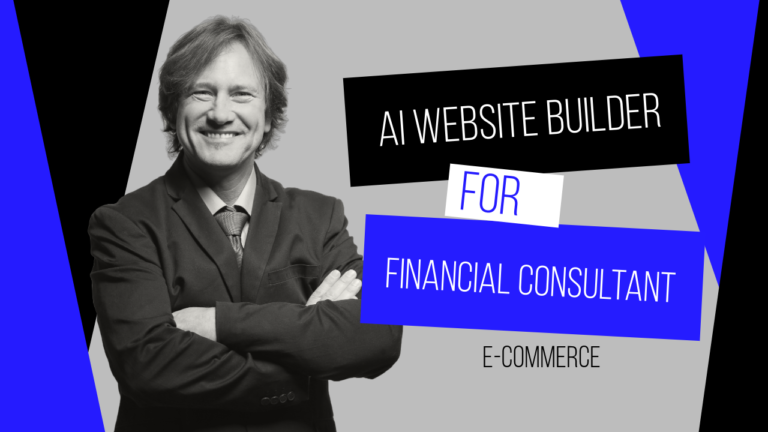 ai website builder for financial consultant e commerce